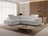 GRAINGOLD Ecksofa L-Form Argon L, Couch mit Wellenfeder, mit Schlaffunktion und Bettkasten, Cord-Stoff, Grau, Rechts Bild 3