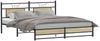 vidaXL Metallbett ohne Matratze Sonoma-Eiche 183x213 cm 3325121 Bild 3