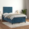 vidaXL Boxspringbett mit Matratze Dunkelblau 120x190 cm Samt 3270005 Bild 3