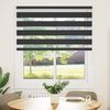 vidaXL Doppelrollo Schwarz 125x150 cm Stoffbreite 120,9 cm Polyester 4014240 Bild 2