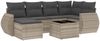 vidaXL 7-tlg. Garten-Sofagarnitur mit Kissen Hellgrau Poly Rattan 3221671 Bild 2