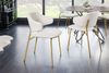 Moderner Stuhl MODA weiss Bouclé goldene Metallbeine Bild 3