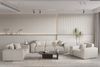 Sofa Designersofa CELES PREMIUM 3-Sitzer in Stoff Scala Hellbeige Bild 2