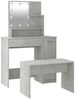 vidaXL Schminktisch-Set mit LED Betongrau Holzwerkstoff 3114118 Bild 5