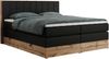 Boxspringbett BELLISSIMO KING, Doppelbett mit Multipocket-Matratze, Polsterbett mit Kopfstütze - 180 x 200 cm - Schwarz Kunstleder - H4 Bild 4