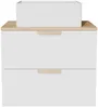 Vente-unique - AVORELI Waschbeckenmöbel Holz, Platte Weiß - B 46 cm x H 50 cm x L 60 cm Bild 3