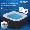 Arebos Whirlpool FLORENCE & BARECELONA Aufblasbar 4 oder 6 Personen mit 100/130 Düsen, (Komplett-Set), für Outdoor & Indoor Bild 4