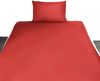 Einfarbige Bettwäschen-Sets für Einzel- und Doppelbetten, 100% Baumwolle Rot 135x200 cm Bild 3