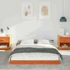 vidaXL Bettrahmen Wachsbraun 140 x 190 cm Massives Kiefernholz 873321 Bild 3