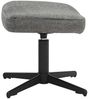 riess-ambiente Fußhocker VOGUE 45cm grau / schwarz - Samt, drehbar, Metallbeine, Modern (Einzelartikel, 1 St), Fußhocker im Industrial Design - ideal für Wohn- und Arbeitsbereiche Bild 3
