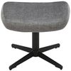 riess-ambiente Fußhocker VOGUE 45cm grau / schwarz - Samt, drehbar, Metallbeine, Modern (Einzelartikel, 1 St), Fußhocker im Industrial Design - ideal für Wohn- und Arbeitsbereiche Bild 2
