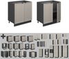 Spülenunterschrank Fame-Line GrauBeige 80 cm mit Regal, ohne Arbeitsplatte Vicco Bild 5