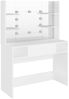 vidaXL Schminktisch mit LED-Beleuchtung 100x40x135 cm MDF Weiß 331538 Bild 5
