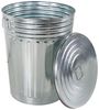 HAC24 Mülleimer Zink Abfalleimer Silber Garten Tonne Mülltonne Zinktonne Abfalltonne, mit Deckel 58 Liter und Tragegriffe Bild 3