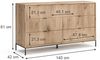 Sideboard Eliza Viking Oak 42 x 81 cm mit 7 Schubladen Vicco Bild 3