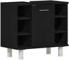 vidaXL Badezimmerschrank mit Tür Schwarz Eichen-Optik 60 x 32 x 54 cm 862514 Bild 2
