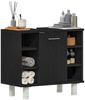vidaXL Badezimmerschrank mit Tür Schwarz Eichen-Optik 60 x 32 x 54 cm 862514 Bild 3