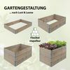 Hochbeet aus Holz 120x80x80 cm Palettenrahmen 4-teilig stapelbar Pflanzbeet Garten Balkon in grau Bild 5