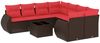 vidaXL 9-teiliges Gartensofa-Set mit Kissen, braun, Polyrattan 3221163 Bild 2