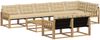 vidaXL Outdoor-Sofagarnitur 9 pcs Weiß und Beige 79 x 79 x 37 cm 3388827 Bild 2