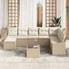vidaXL Sofa Set mit Kissen 9 pcs Beige Poly-Rattan 3346851 Bild 3