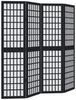 vidaXL 4-tlg. Paravent Schwarz Massivholz Paulownia 358769 Bild 2