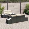 vidaXL Sofa Set mit Kissen Schwarz Poly Rattan 3346937 Bild 3