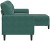 vidaXL 3-Sitzer-Sofa mit Hocker Dunkelgrün 210 cm Samt 3278279 Bild 4
