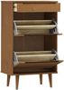 vidaXL Schuhschrank MOLDE Braun 59,5x35x103 cm Massivholz Kiefer 4013411 Bild 5