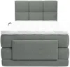 Vente-unique - LODI Bett Stoff Grau - B 108 cm x H 118 cm x L 215 cm Bild 5
