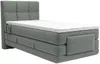 Vente-unique - LODI Bett Stoff Grau - B 108 cm x H 118 cm x L 215 cm Bild 4