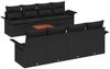 vidaXL Gartensofa-set mit Kissen 9 pcs Schwarz Poly-Rattan 3347303 Bild 2