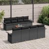 vidaXL Gartensofa-set mit Kissen 9 pcs Schwarz Poly-Rattan 3347303 Bild 3