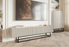 Selsey 'Veldio' TV-Lowboard 2-türig, greige mit schwarzem Metallgestell, ca. 46 x 175 x 32 cm Bild 3