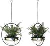 DanDiBo 2er Set Blumenampel Innen Metall Wand Hängepflanzen 78 cm 96087 L mit Topf Silber Pflanzenhänger Blumenhänger Topfhänger Blumen Blumentopfhänger Hängetopf Bild 5