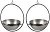 DanDiBo 2er Set Blumenampel Innen Metall Wand Hängepflanzen 78 cm 96087 L mit Topf Silber Pflanzenhänger Blumenhänger Topfhänger Blumen Blumentopfhänger Hängetopf Bild 3