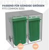 Merax Mülltonnenbox Abschließbar Müllcontainer mit Pflanzdach & Belüftungslöchern (1 St), Müllbox aus Edelstahl,Mülltonnenverkleidung für 2 Tonnen,120-240Leiter Bild 3