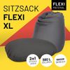 Lumaland 'Flexi Comfort' Sitzsack, Polystyrol, Dunkelgrau, Big - 155 x 100 cm Bild 2