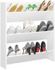 vidaXL Wand-Schuhschrank Weiß 80x18x90 cm Holzwerkstoff 806777 Bild 3