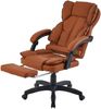 Schreibtischstuhl Bürostuhl Gamingstuhl Racing Chair Chefsessel mit Fußstütze Braun -Schwarz Bild 4