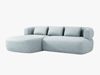 Micadoni 5-Sitzer Ecksofa Jenny Links Chenille Perfect Harmony Hellblau Bild 2