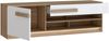 Lowboard >ATTENTION< LED, 1 Tür, 1 Schub, Eiche Dekor / Weiß Gloss - 159,9x50x41,5cm BxHxT Bild 4