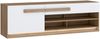 Lowboard >ATTENTION< LED, 1 Tür, 1 Schub, Eiche Dekor / Weiß Gloss - 159,9x50x41,5cm BxHxT Bild 5