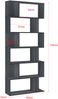 Bücherregal Borrby 192x80x24 cm mit 6 Ebenen Dunkelgrau en. casa Bild 3