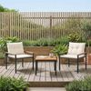 vidaXL Gartenmöbel-Set 3 pcs Cremeweiß Poly-Rattan 42025361 Bild 3
