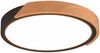 LED Deckenleuchte JANO rund Schwarz mit Holz, 3 Stufen Dimmer, Ø 31cm Bild 2