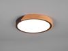 LED Deckenleuchte JANO rund Schwarz mit Holz, 3 Stufen Dimmer, Ø 31cm Bild 3