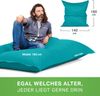 Green Bean® 2er Set XXL Sitzsack inkl. Poufmit mit EPS-Perlen - Riesensitzsack 140x180 Liege-Kissen Bean-Bag - Türkis Bild 5