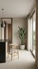 Barhocker Adina aus Eichenholz und Papiergarn, Natur/Beige Bild 2