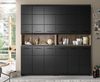 Badezimmer Hochschrank Set Cover in schwarz und Eiche 180 x 185 cm Bild 2
